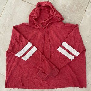 cropped red sweatshirt- L